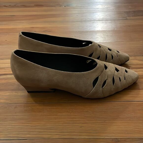 Jeffrey Campbell Handmade Ibiza Last Tan Suede Leather Pump Shoes Womens Size 9 - Picture 5 of 11